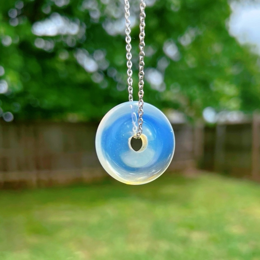 Big Opalite Donut Necklace